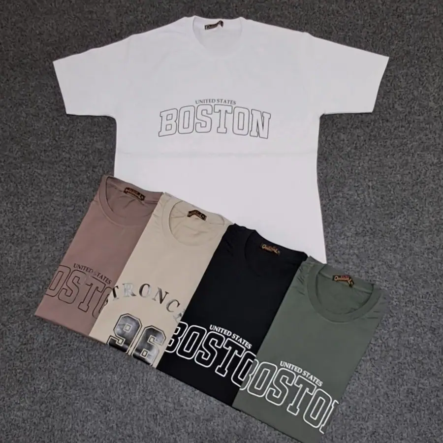 تیشرت نخ پنبه مرغوب طرح Boston — عکس واقعی ۱