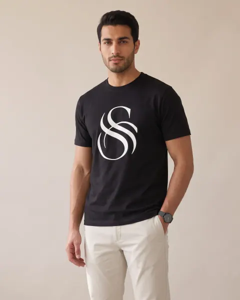 تیشرت نخ پنبه مرغوب مردانه طرح S